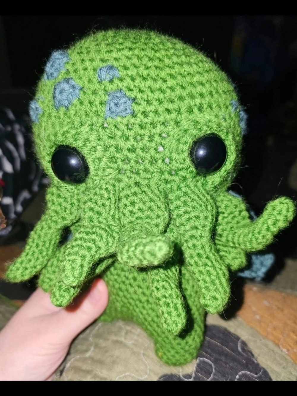 Handmade Green Crochet Cthulhu Amigurumi Plush - Brand Unknown